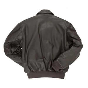 Op maat gemaakte zwarte leren bomberjack heren pilotenjack met utility pockets premium leren pilotenjack private label - Product Image 2