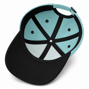 <b>Prime</b> Power 6-Panel Baseball Cap Light Blue Black Embroidery Adjustable Unisex Street Style Spring Summer Wholesale Manufacturer - Product Image 4