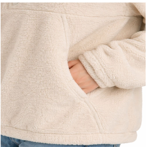Sweat-shirt en polaire sherpa à col montant, boutonné, surdimensionné, chaud, décontracté, brodé, personnalisé OEM, 100% polyester - Product Image 5