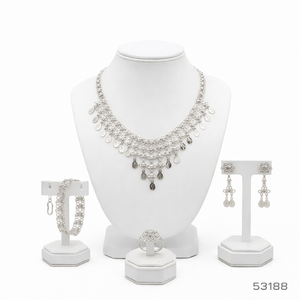 MOLL JEWELLERS Elegante Cadena de Cobre Chapado en Oro con Circonitas Naturales y Diseño de Hoja para Mujer, Certificada por Terceros, de Moda - Product Image 2