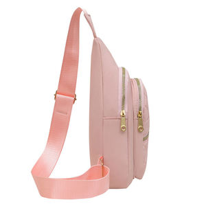 Unisex Quilted Crossbody Chest Bag Korean Fashion Nylon Shoulder Belt Waterproof Casual Large Capacity Waist <b>Pillow</b> <b>Shape</b> - Product Image 3