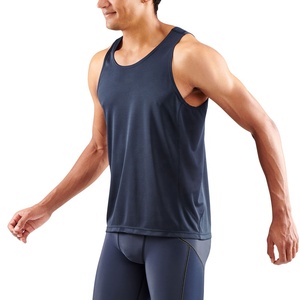 Camisetas sin mangas atléticas de alta calidad para hombre, Color sólido personalizado, malla alta, tiras de gimnasio, transpirable, verano, talla XL de punto para - Product Image 3