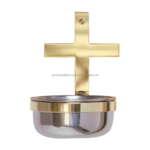 Pot d'eau de houx en laiton avec arroseur finition polonaise mate forme ronde conception Unique avec poignée en fil pour les commandes en gros religieuses - Product Image 6