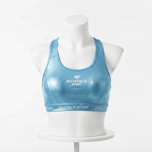 RICHTALK SPORT Women's <b>Yellow</b> Racerback Sports <b>Bra</b> Scoop Neck Medium Support Breathable Fitness Top Solid Color - Product Image 2