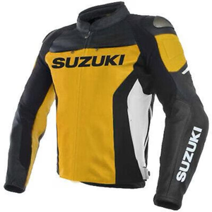 Veste de course pour moto en cuir de vache véritable Zuzuki pour homme/Chaqueta CE niveau 2 avec protection dorsale - Product Image 1