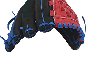 Gants de baseball noirs 2026 et gants d'extérieur rouges en toile de panier, gants de softball professionnels sur mesure pour lanceur - Product Image 3