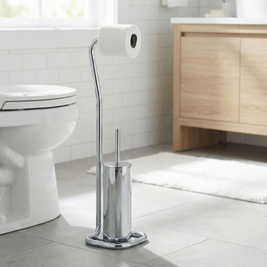 MIT moderne ménage stockage salle de bain métal Tube support papier et porte-brosse fabriqué à Taiwan vente - Product Image 1