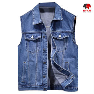 Chaleco Vaquero Personalizado Ryan Pro Gear para Hombre, Corte Regular, Tela Transpirable con Logotipo Personalizado - Product Image 1