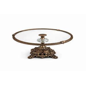 Luxury Golden Color Metal <b>Cake</b> Stand Black Brass Made Serving Tray <b>Decorative</b> Dessert Pedestal for Wedding Home <b>Decor</b> <b>Supply</b> - Product Image 1