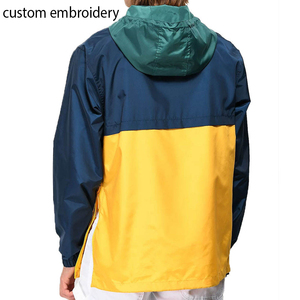 Chaqueta Anorak con Capucha y Bolsillo Frontal, Diseño Moderno con Bloques de Color, Cierre de Cremallera de Cuarto, Cordón Ajustable, Estilo Urbano Deportivo, Personalizable con Logotipos - Product Image 6
