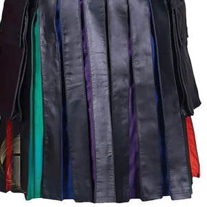 Mens Rainbow <b>Leather</b> Kilt - Product Image 4