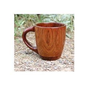 Premium Wooden Mug Handmade Solid Wood Coffee Cup Natural Finish Rustic Style Eco Friendly Drinkware - Product Image 4
