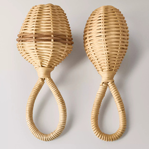 Combo de sonajeros para bebé tejidos a mano con ratán natural, los más vendidos, juguetes artesanales para niños - Product Image 3