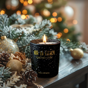 Soy Wax <b>Sandalwood</b> Amber <b>Candle</b> with Reusable Container for Study Room - Product Image 1