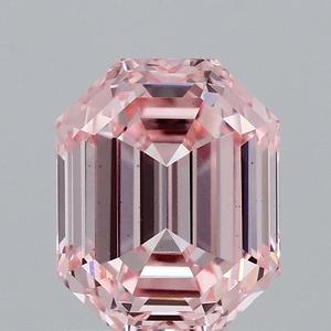 VS1สีชมพูเข้มแฟนซีตัดเป็นขั้นแปดเหลี่ยม8.24-6.60-4.12 62.4 66เพชรหลวมๆ - Product Image 1