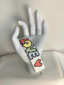 Pulsera de Cuentas Hecha a Mano con Diseño de Amor, Multicolor, Regalo para el Día de San Valentín, Joyería Personalizada Hecha con Cuentas de Plástico - Product Image 4