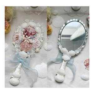 Mother of Pearl Eco-Friendly Oval Decorative <b>Mirror</b> Handmade Natural Shell Wall Art for Elegant Home and Hotel Decoration - Product Image 2