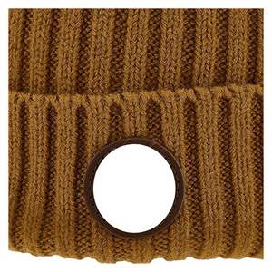 Casual Solid Ribbed Knit <b>Beanie</b> Winter Hat with Button Warm Cuffed <b>Slouchy</b> Cap 100% Acrylic Breathable & Waterproof - Product Image 4