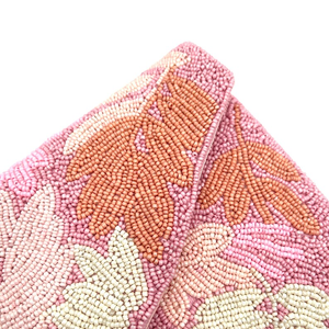Bolso de mano con cuentas rosas de diseño único, bolso cruzado con cuentas florales de Whimsy Art Craft - Product Image 4