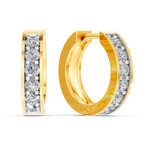 Pendientes de Oro Sólido de 14K, 9K, 10K y 18K con Diamantes de Laboratorio, Certificados por IGI, RJC, ODM, OEM, Fabricante de Joyería Fina Ética, Venta al por Mayor EA502048 - Product Image 2