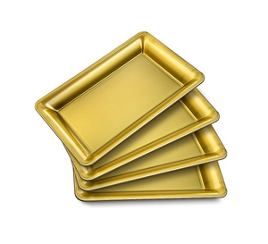 Bandeja Rectangular Rústica de Metal para Servicio Rápido en Bodas, Restaurantes, Fiestas de Ramadán, Bandeja de Exhibición para Iftar, Bandejas de Metal para Servir en el Hogar - Product Image 2