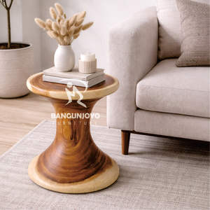 Suar Wood Stool with Durable Minimalist Design for Living Room Bedroom Apartment & Hotel Use - Product Image 4
