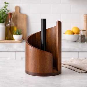 Wood <b>Kitchen</b> <b>Tissue</b> <b>Holder</b> Household Multi Purpose Storage Rack for Living Room Bedroom - Product Image 6
