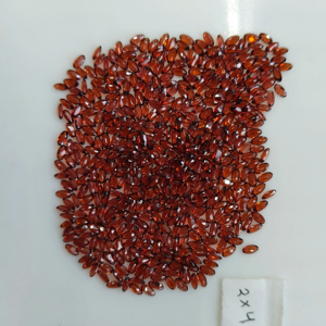 โกเมนสีแดงธรรมชาติ 4x2 มม. รูปไข่ คุณภาพดีที่สุด พลอยเม็ดเดี่ยวสำหรับทำเครื่องประดับ - Product Image 2