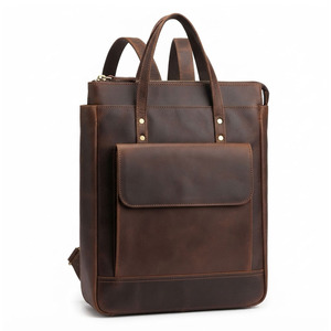 Genuine Leather Rucksack <b>Bag</b> <b>for</b> <b>Men</b> Vintage <b>Travel</b> Backpack Spacious Daypack <b>for</b> Hiking Camping Work School and Daily Use - Product Image 1