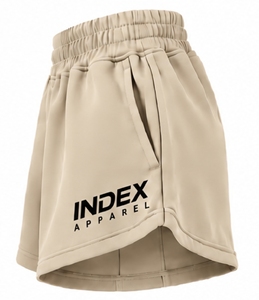 Index Apparel <b>Women's</b> Beige Knitted <b>Skorts</b> With Elastic Waist And Pockets Casual Sportwear - Product Image 6