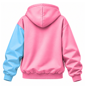 Sudadera con Capucha para Mujer Gamma Phi Delta, Color Rosa y Azul, con Letras Griegas Bordadas, Cordón Ajustable y Bolsillo Tipo Canguro - Product Image 4
