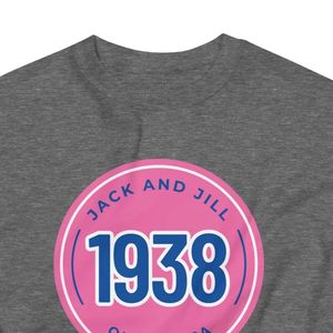 Sudadera Rosa de Cuello Redondo Jack and Jill con Gráfico Circular Azul 1938, Cómoda, de Manga Larga, Ropa Personalizada al por Mayor - Product Image 3