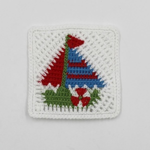 Cá nhân trang trí Crochet thuyền thiết kế túi thêu vuông <span class=keywords><strong>Motif</strong></span> các bản vá lỗi cho túi xách may mặc - Product Image 3