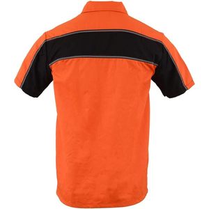 Chemise de travail pour homme en cuir MDM11670.144 2025, noire avec boutons orange, robuste, classique, pour mécanicien - Product Image 6