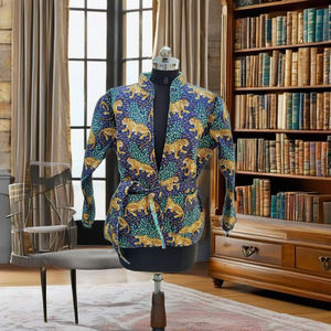 Chaqueta de Algodón con Estampado Animal, Chaqueta Larga Acolchada Tradicional India, Chaqueta de Algodón Estampada a Mano, Abrigos para Mujer - Product Image 2