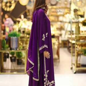 Ensemble 3 pièces pakistanais Shalwar Kameez pour femme, robe brodée en tissu lawn, vêtements prêts-à-porter en gros - Product Image 3