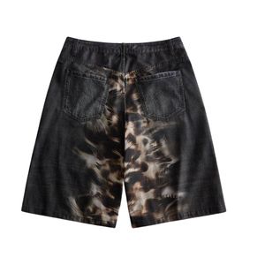 Custom Vintage Washed Denim Shorts Men Graphic <b>Print</b> Baggy Jean Jorts Streetwear Summer OEM ODM Wholesale Fashion Fit - Product Image 2