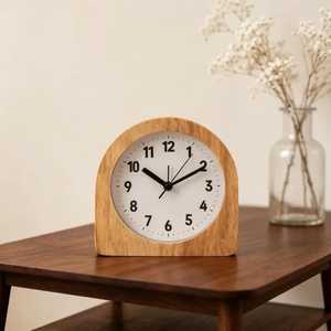 Reloj de Escritorio Moderno de Madera con Forma de Diamante, Reloj de Mesa Geométrico de Madera Maciza, Reloj de Mesa Silencioso de Cuarzo, Decoración de Oficina - Product Image 4