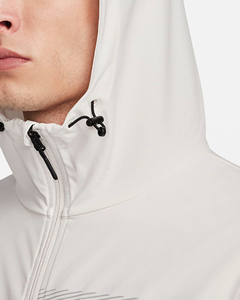 <b>Men's</b> White Windproof Jacket Regular Fit Casual Solid Color Zipper Closure Spring Wear Custom Logo Waterproof Rain Jacket <b>Men</b> - Product Image 5