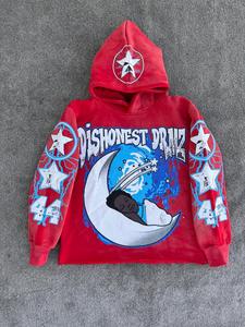 Ensemble de sweats à capuche ODM personnalisés de haute qualité pour l'hiver, 100% coton molletonné, streetwear, pull-over épais, coupe ample, en tissu French Terry, unisexe, pour hommes - Product Image 2