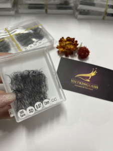 Pestañas de Seda de Lujo para Salones de Belleza, Fibras Coreanas PBT, Extensiones de Pestañas 3D 4D 5D 6D, Pestañas de Visón, Curvatura C D, Tallo Largo, Pre-fabricadas - Product Image 6