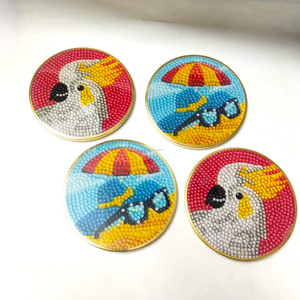 Handmade Wood Cute Eco-Friendly Round <b>Coaster</b> Set Decorative <b>Drink</b> <b>Coasters</b> for Coffee Table Home Decor - Product Image 2