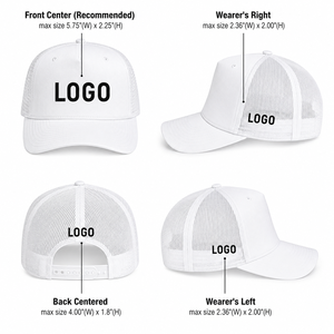 Unisex Mesh Trucker <b>Hat</b> 6-Panel Adjustable Breathable Front Logo Custom Casual Spring Summer <b>Cap</b> - Product Image 1