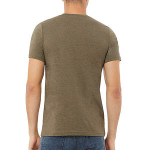 Camiseta de Cuello Redondo Lisa para Hombre, 100% Algodón, Transpirable, de Primera Calidad, Venta al Por Mayor, MOQ Bajo, Impresión Personalizada - Product Image 4