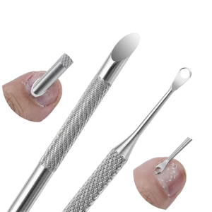 Pousse-cuticules en acier inoxydable durable pour le nettoyage des cuticules, la manucure, la pédicure, les soins des ongles, la préparation des ongles et l'élimination des peaux mortes - Product Image 4