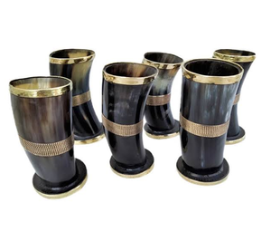 Verre à eau en corne de buffle, meilleur verre à boire, verre à shot en corne de buffle, style Viking Agate Animal - Product Image 3
