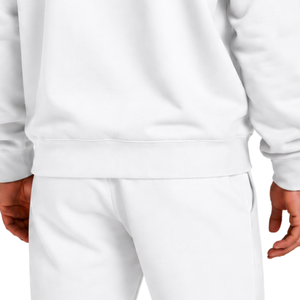 <b>White</b> <b>Men</b> <b>Sweatshirt</b> Crew Neck Long Sleeve Pullover Casual Fleece Top Custom Logo Streetwear Winter Sportswear Wholesale Apparel - Product Image 6