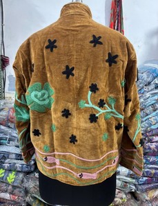 <b>Velvet</b> Suzani <b>Jackets</b> <b>for</b> <b>Women</b> Embroidered Bohemian <b>Jacket</b> Handmade Floral Ethnic Pattern Fashion Statement Layering - Product Image 2