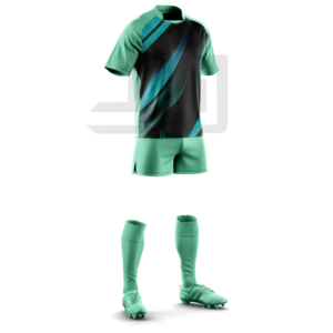 ชุดกีฬารักบี้แบบกำหนดเอง เสื้อเจอร์ซีย์ กางเกงขาสั้น ชุดกันความชื้น แห้งเร็ว ป้องกันแบคทีเรีย กันลม เป็นมิตรกับสิ่งแวดล้อม ชุดยูนิฟอร์มกีฬา - Product Image 6