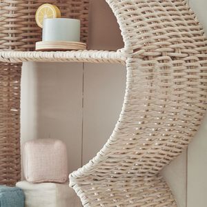 Estante Flotante de Mimbre Sintético a Precio de Fábrica, Estante de Almacenamiento Creativo para Habitación Infantil, Organizador de Juguetes y Libros, Decoración de Pared para el Hogar - Product Image 2